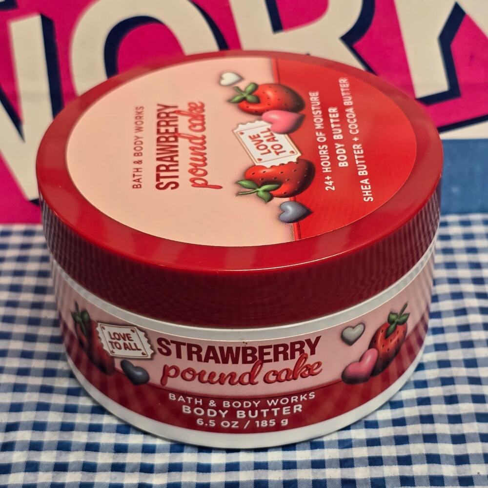 BBW Strawberry Pound Cake Body Butter 24+ Hours of Moisture Shea & Cocoa Butter